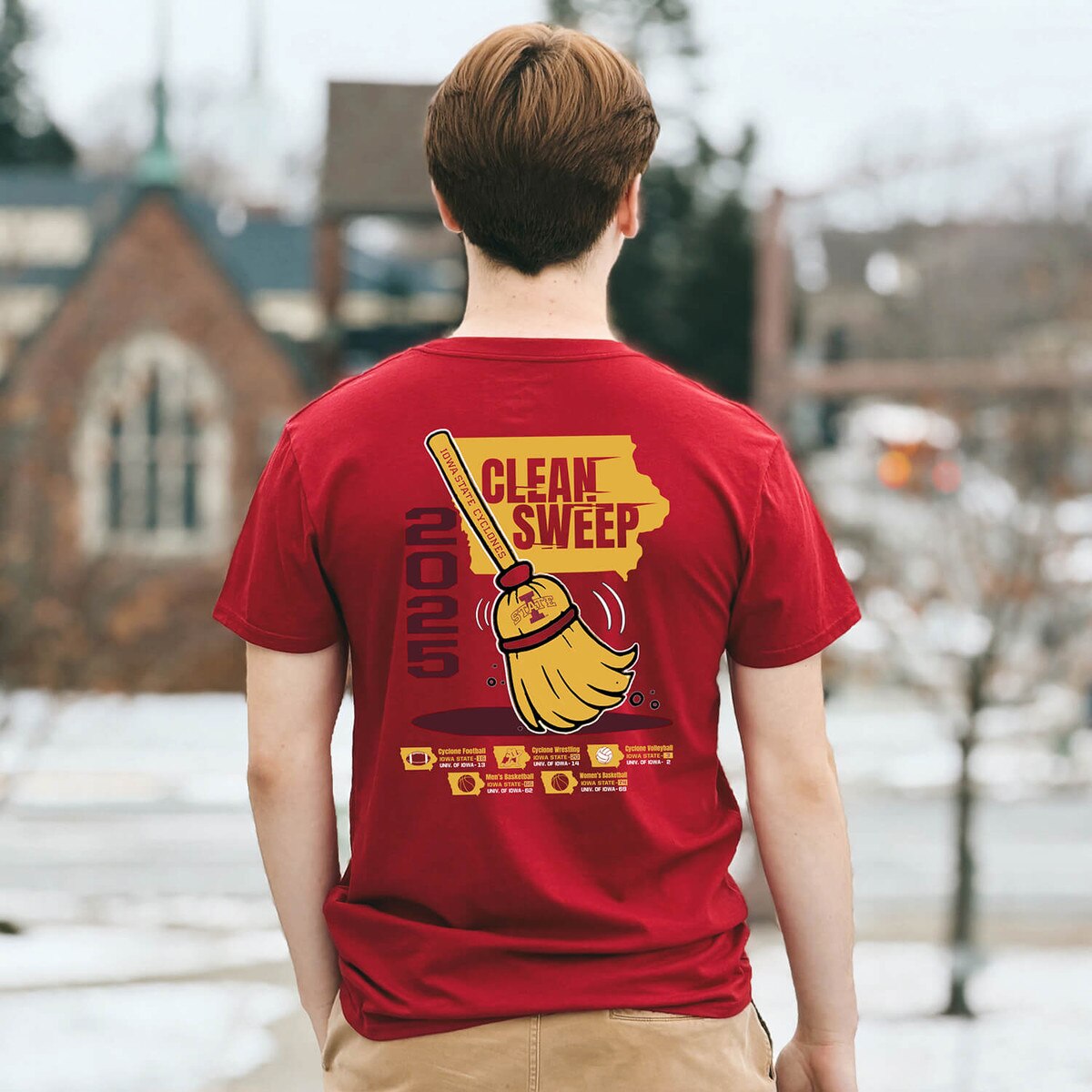 Champion Clean Sweep I-State Cardinal Short Sleeve T-shirt | ISU